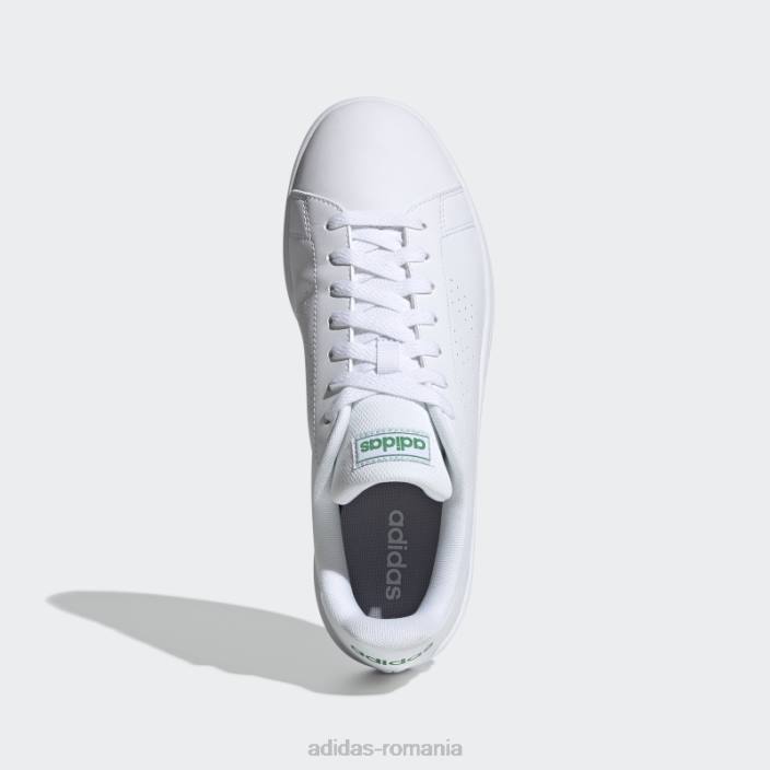 Adidas pantofi de bază avantaj alb unisex alb/verde 2JBN583