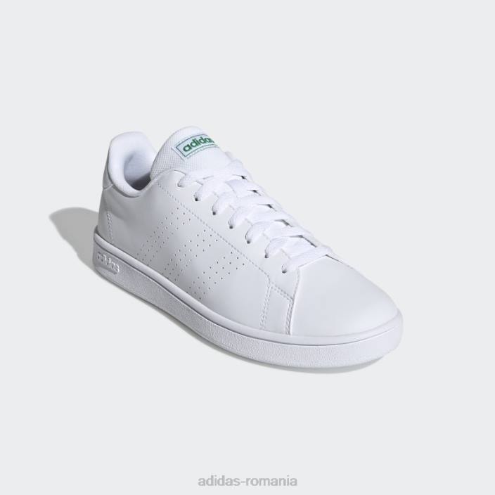 Adidas pantofi de bază avantaj alb unisex alb/verde 2JBN583