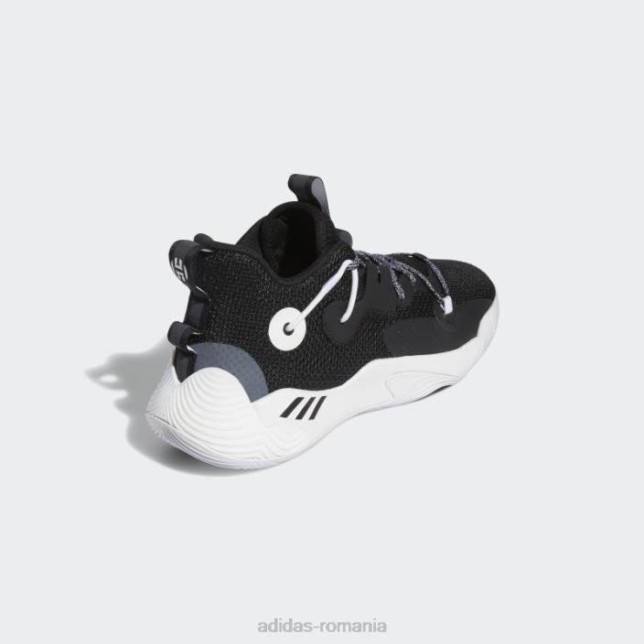 Adidas harden stepback 3 pantofi negri unisex alb negru 2JBN4477