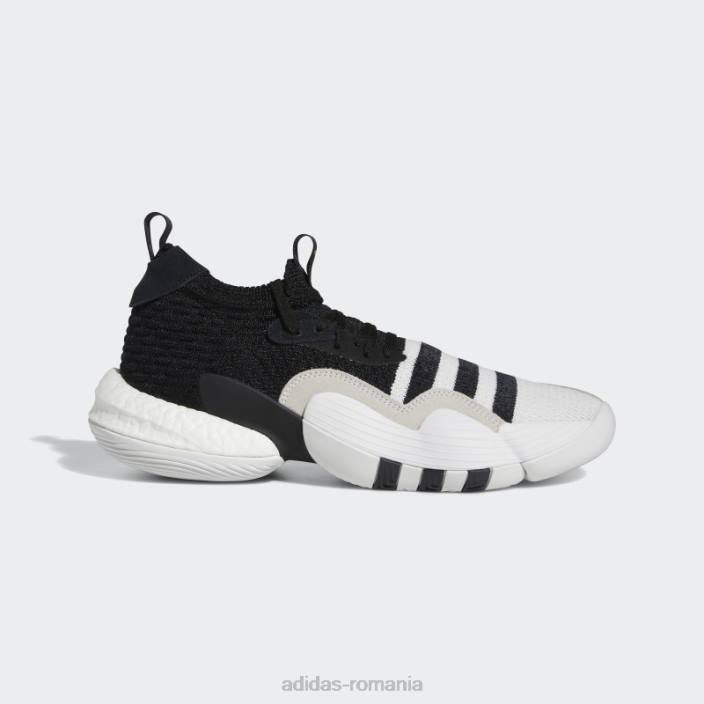 Adidas pantofi albi trae young 2.0 unisex alb/negru/aur mat 2JBN3970