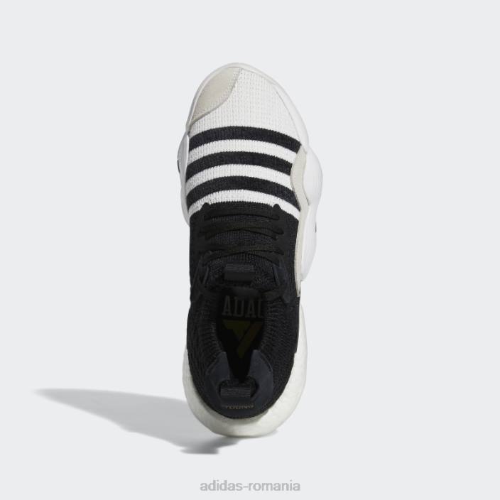 Adidas pantofi albi trae young 2.0 unisex alb/negru/aur mat 2JBN3970