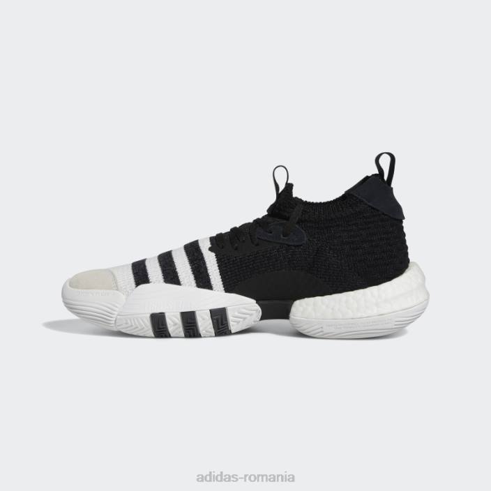 Adidas pantofi albi trae young 2.0 unisex alb/negru/aur mat 2JBN3970