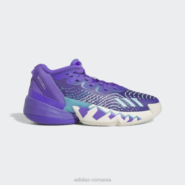 Adidas purple rush d.o.n. numărul 4 pantofi unisex papură violet/alb/aqua 2JBN5962