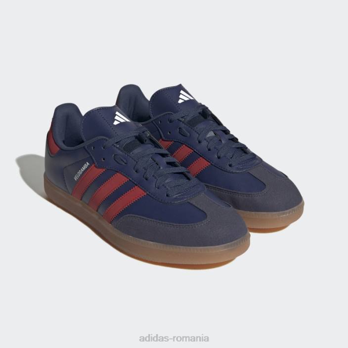 Adidas bleumarin pantofi de ciclism vegani velosamba unisex bleumarin/stacojiu/alb 2JBN4654