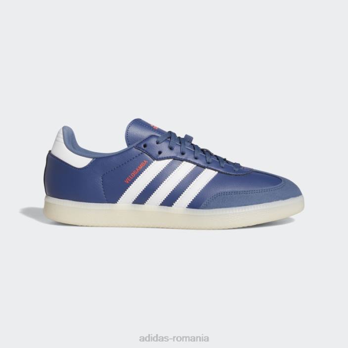 Adidas pantofii de ciclism vegani velosamba alb de moda unisex otel/alb 2JBN633