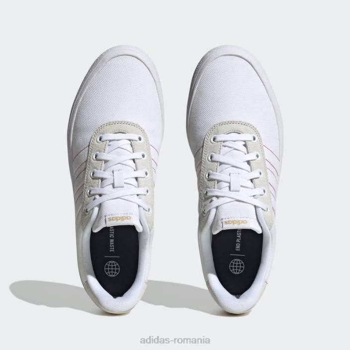 Adidas Vulc raid3r pantofi cu 3 dungi alb unisex alb/stacojiu/aur mat 2JBN12464