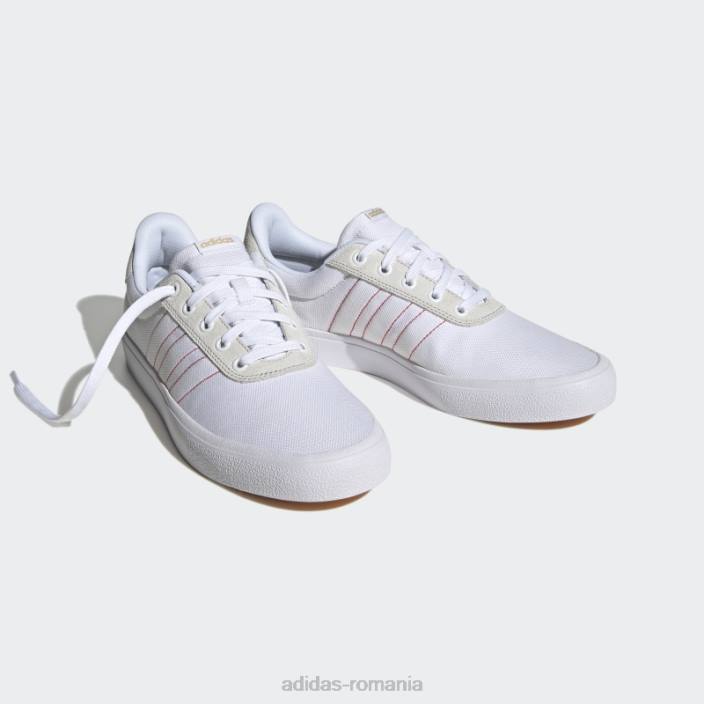 Adidas Vulc raid3r pantofi cu 3 dungi alb unisex alb/stacojiu/aur mat 2JBN12464