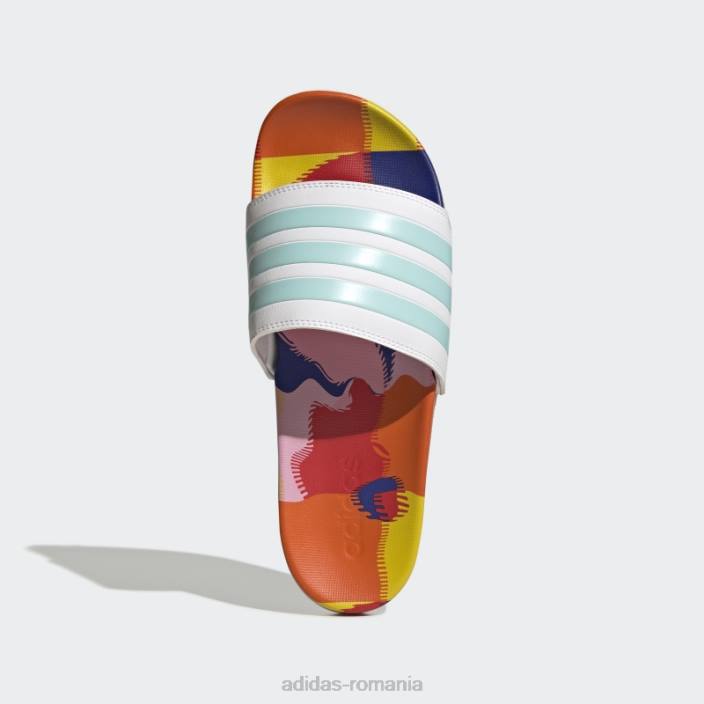 Adidas adilette confort tobogane aqua unisex alb/aqua/albastru 2JBN4504