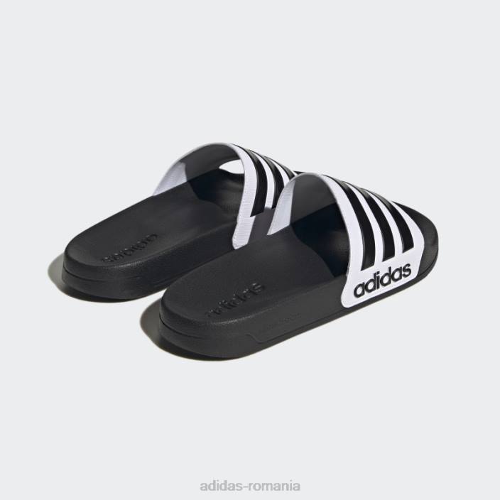Adidas adilette shower tobogane negre unisex alb negru 2JBN4420