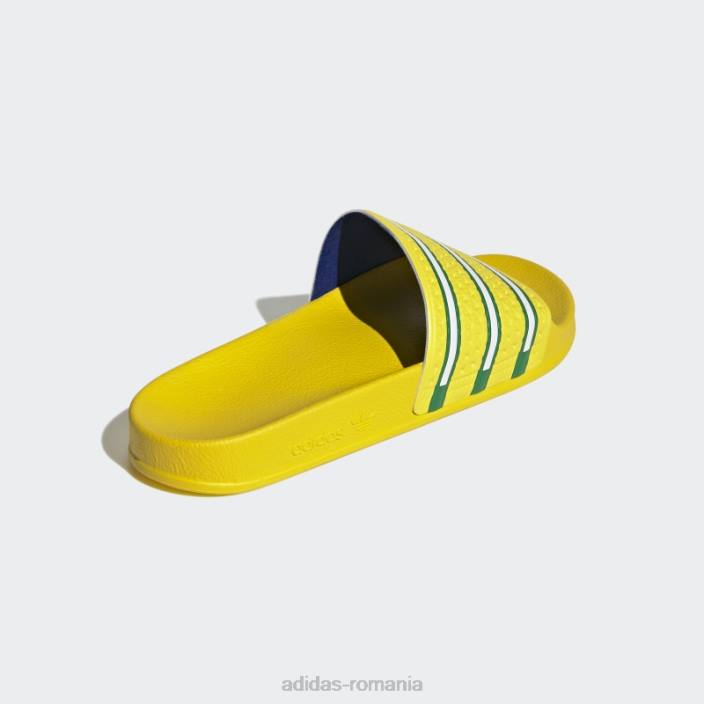 Adidas adilette slides verde unisex galben/verde/alb 2JBN12972