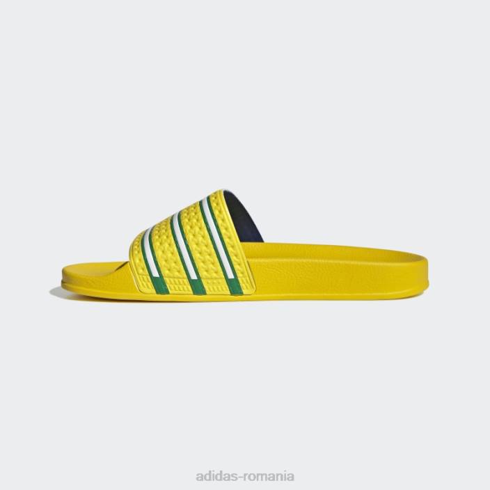Adidas adilette slides verde unisex galben/verde/alb 2JBN12972