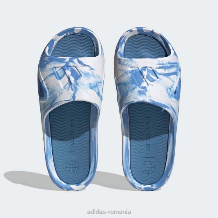 Adidas diapozitive adicane albe adidas unisex alb/albastru 2JBN4623