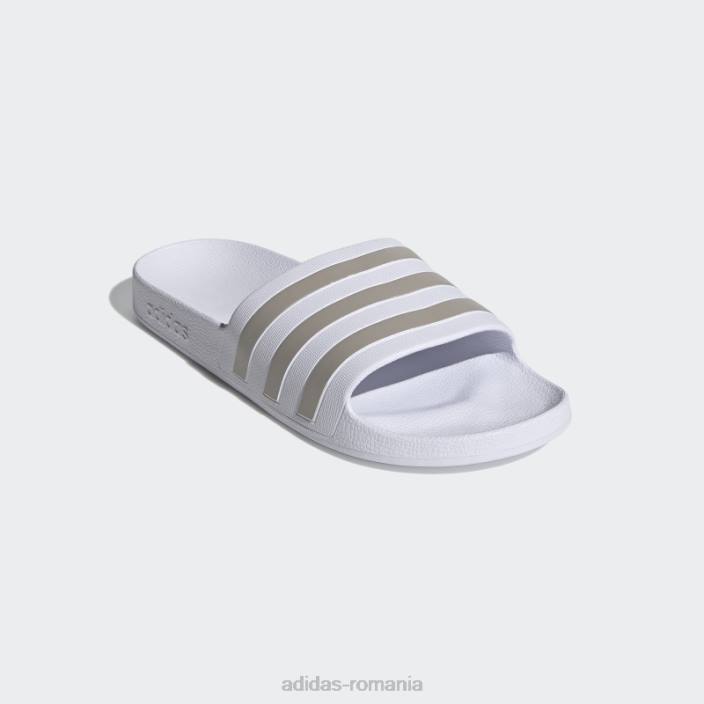 Adidas diapozitive adilette aqua platinum metalic unisex alb/platină metalic 2JBN12395