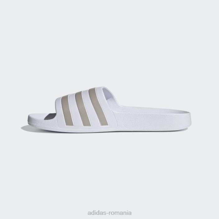 Adidas diapozitive adilette aqua platinum metalic unisex alb/platină metalic 2JBN12395