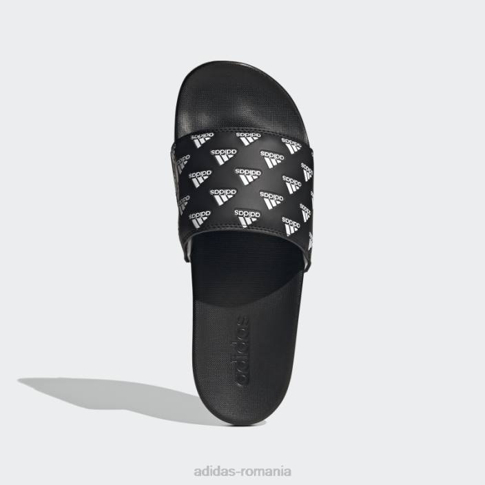 Adidas diapozitive albe adilette confort unisex alb negru 2JBN1357