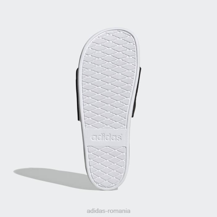 Adidas diapozitive albe adilette confort unisex alb negru 2JBN1357