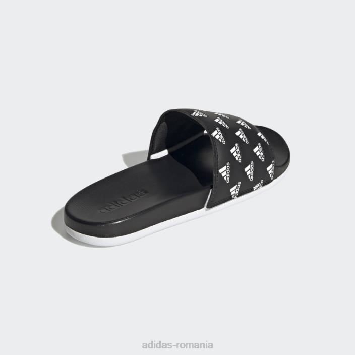 Adidas diapozitive albe adilette confort unisex alb negru 2JBN1357