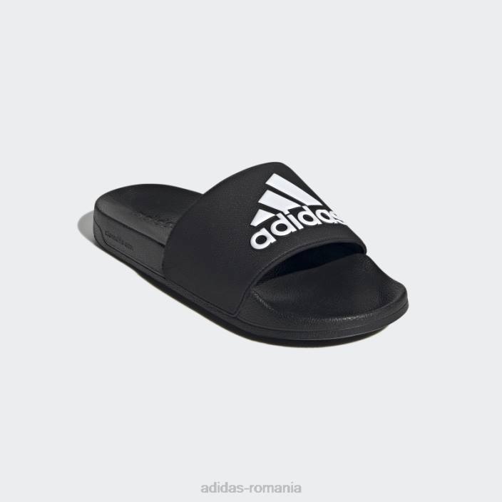 Adidas duș adilette tobogane albe unisex alb negru 2JBN1363