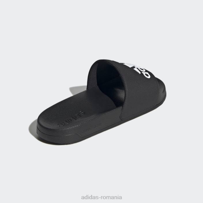 Adidas duș adilette tobogane albe unisex alb negru 2JBN1363