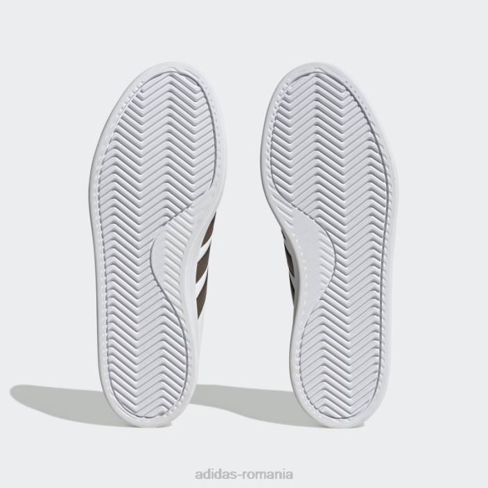Adidas grand court cloudfoam pantofi confort pământ unisex alb/verde pământ/argintiu 2JBN12263