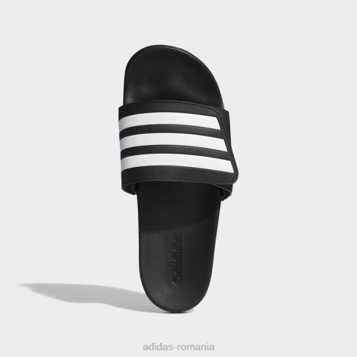 Adidas hot adilette confort tobogane reglabile alb unisex alb negru 2JBN3947