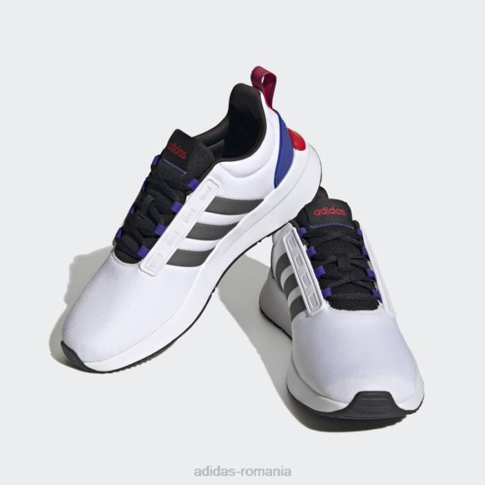 Adidas pantofi albi racer tr21 cloudfoam unisex alb/metalic/albastru 2JBN12437