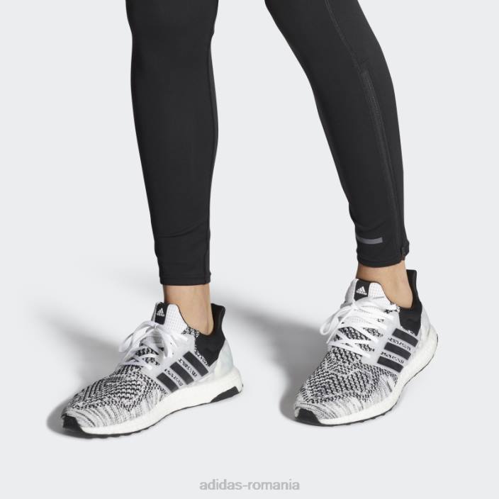 Adidas pantofi albi ultraboost 1.0 ADN pentru alergare sport imbracaminte lifestyle unisex alb negru 2JBN1360