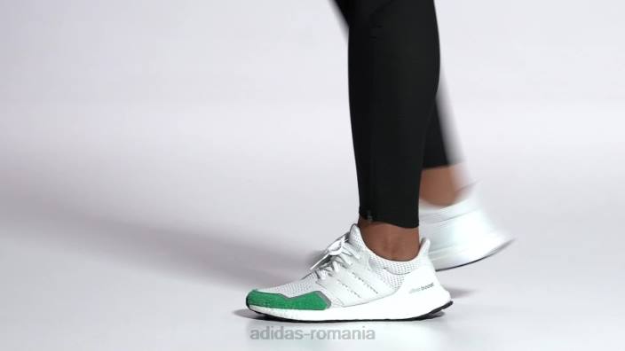 Adidas pantofi albi ultraboost 1.0 ADN pentru alergare sport imbracaminte lifestyle unisex alb/verde 2JBN3965
