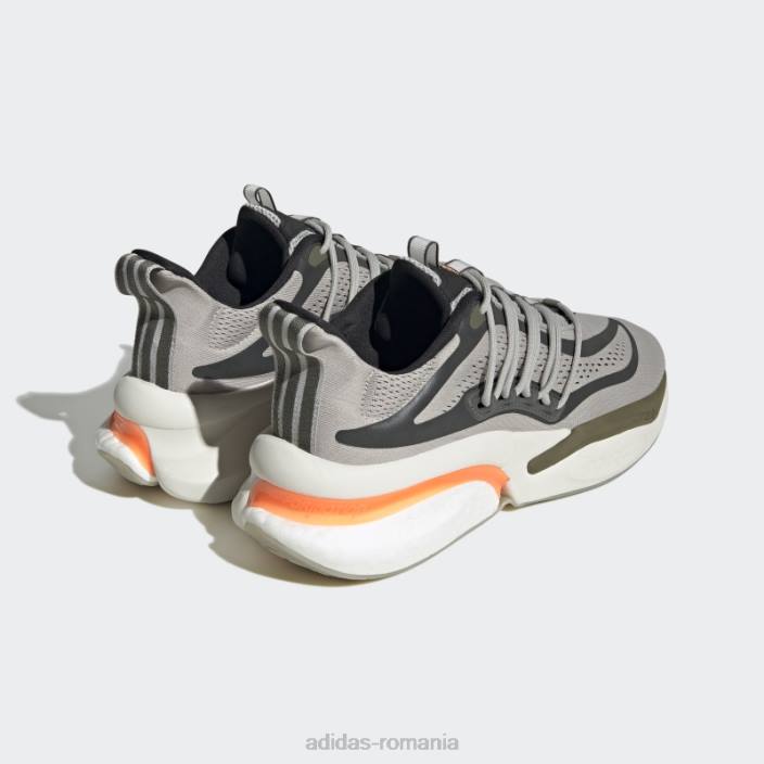 Adidas pantofi alphaboost v1 sustainable boost gri metal adidas unisex gri metal/portocaliu/măsliniu 2JBN12492