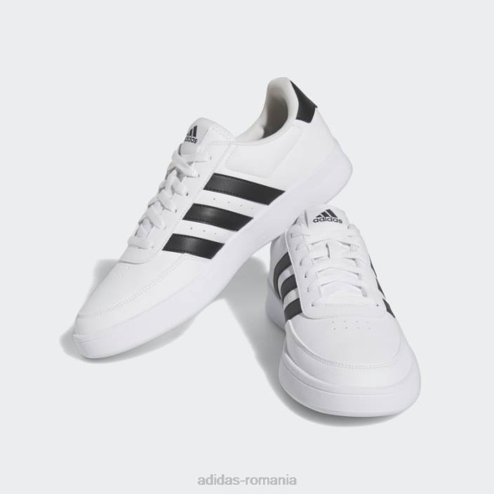 Adidas pantofi breaknet 2.0 albi unisex alb negru 2JBN12211