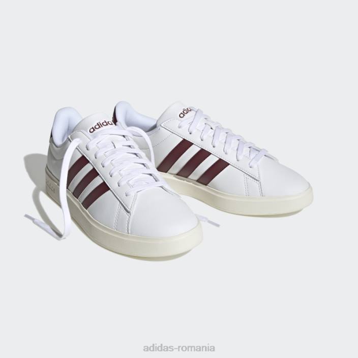 Adidas pantofi confort grand court cloudfoam alb unisex alb roșu 2JBN12265