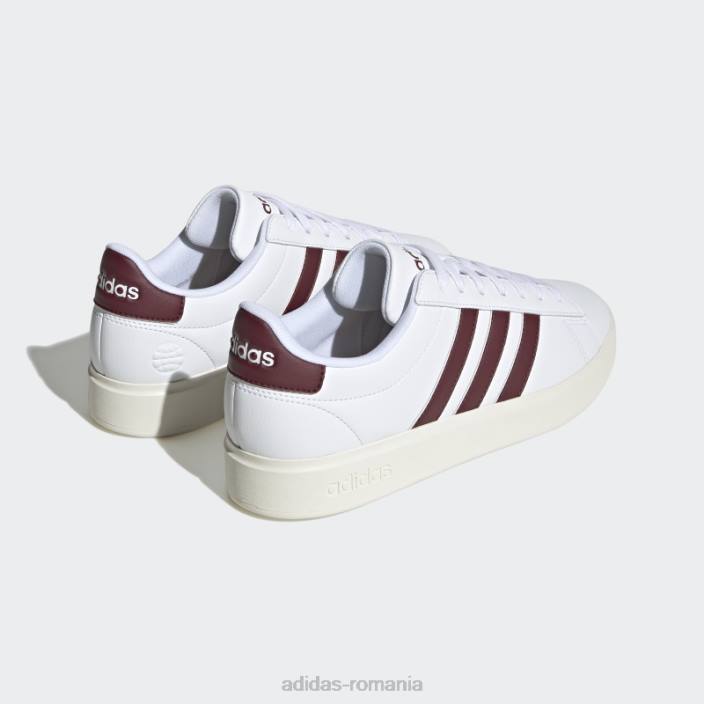 Adidas pantofi confort grand court cloudfoam alb unisex alb roșu 2JBN12265