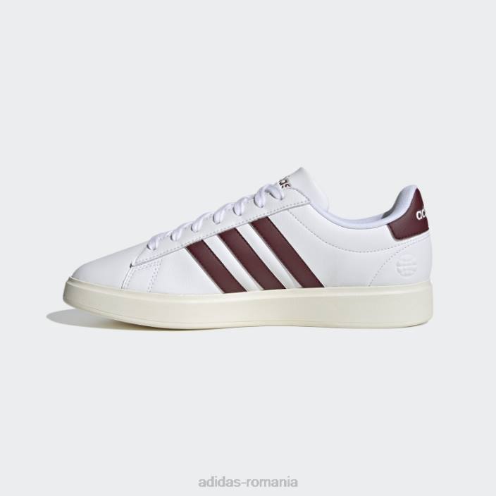 Adidas pantofi confort grand court cloudfoam alb unisex alb roșu 2JBN12265