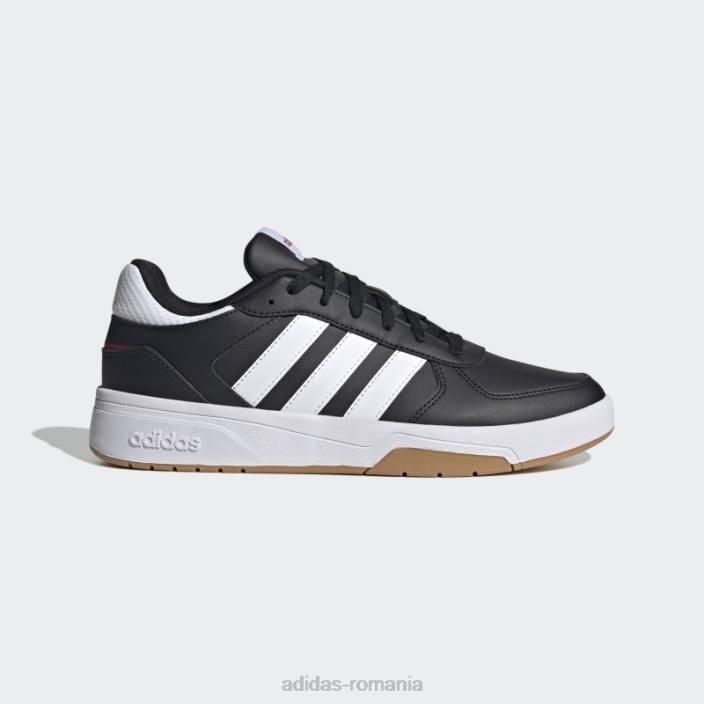 Adidas pantofi courtbeat court lifestyle negri unisex negru/alb/stacojiu 2JBN12182