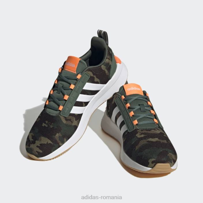 Adidas pantofi de alergare racer tr21 cloudfoam lifestyle verde oxid adidas unisex oxid verde/alb/portocaliu 2JBN12378