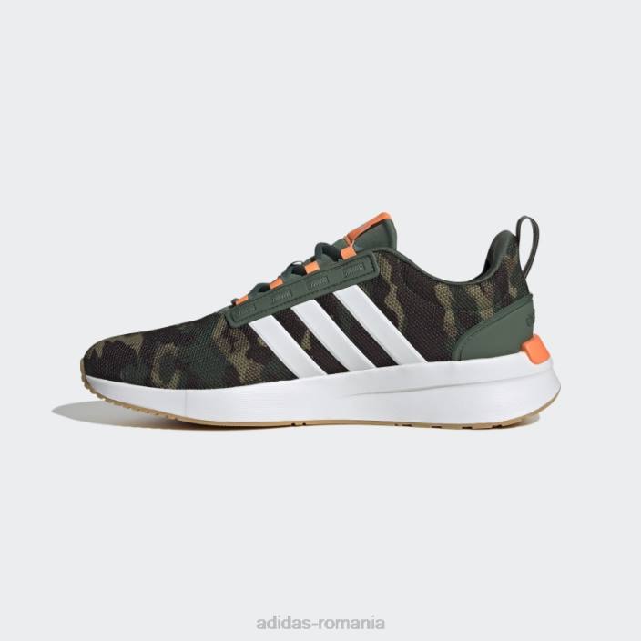 Adidas pantofi de alergare racer tr21 cloudfoam lifestyle verde oxid adidas unisex oxid verde/alb/portocaliu 2JBN12378