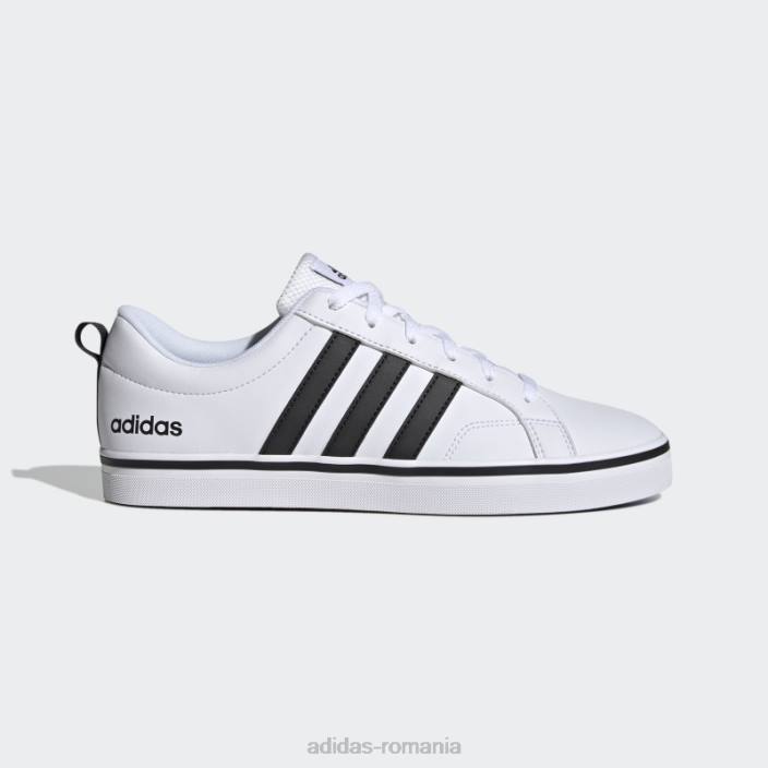 Adidas pantofi din nubuc sintetic alb vs pace 2.0 cu 3 dungi unisex alb negru 2JBN12389