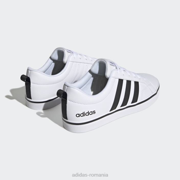 Adidas pantofi din nubuc sintetic alb vs pace 2.0 cu 3 dungi unisex alb negru 2JBN12389