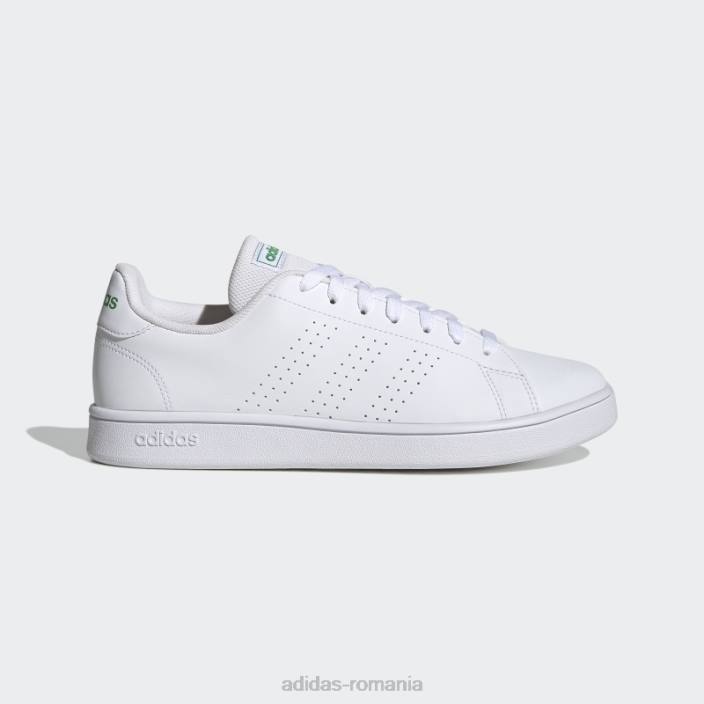 Adidas pantofi lifestyle alb avantaj de bază unisex alb/verde 2JBN12281