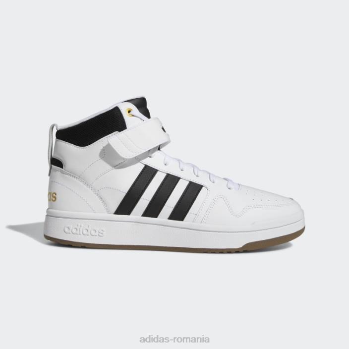 Adidas pantofi medii postmove albi unisex alb/negru/auriu metalic 2JBN12451