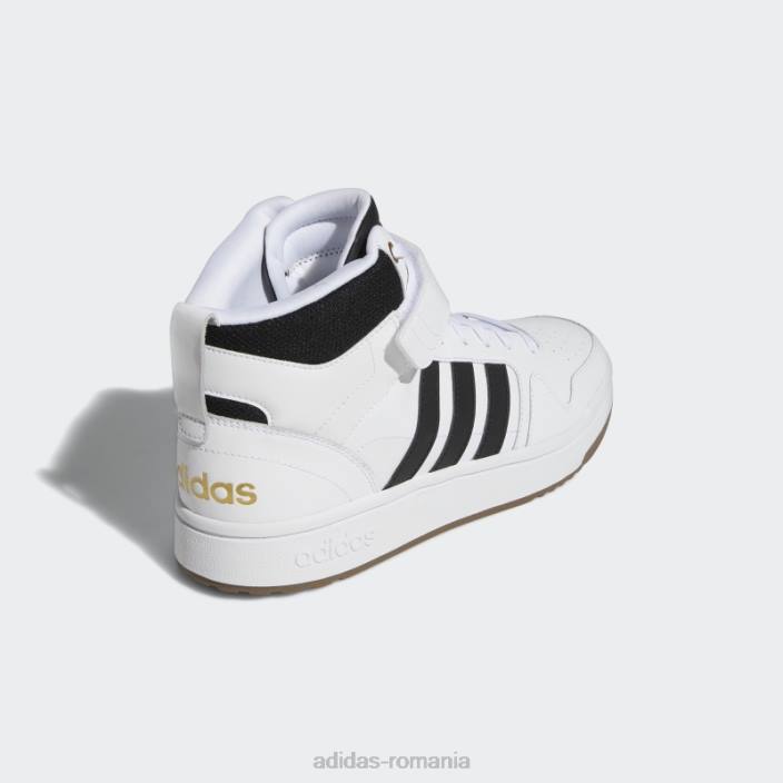 Adidas pantofi medii postmove albi unisex alb/negru/auriu metalic 2JBN12451
