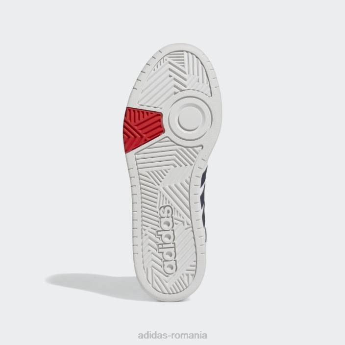 Adidas pantofi vintage hoops 3.0 mid classic alb unisex alb/cerneală/roșu 2JBN12272