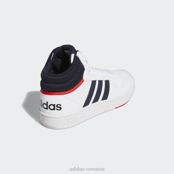Adidas pantofi vintage hoops 3.0 mid classic alb unisex alb/cerneală/roșu 2JBN12272