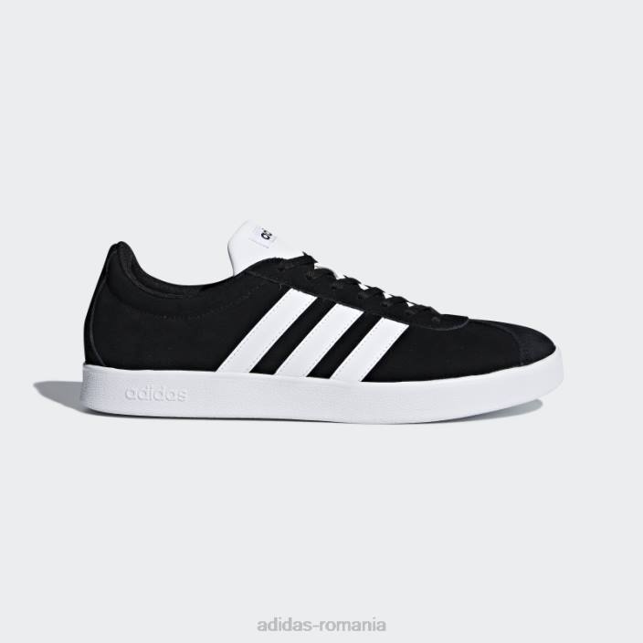 Adidas pantofi vl court 2.0 negri unisex alb negru 2JBN12229