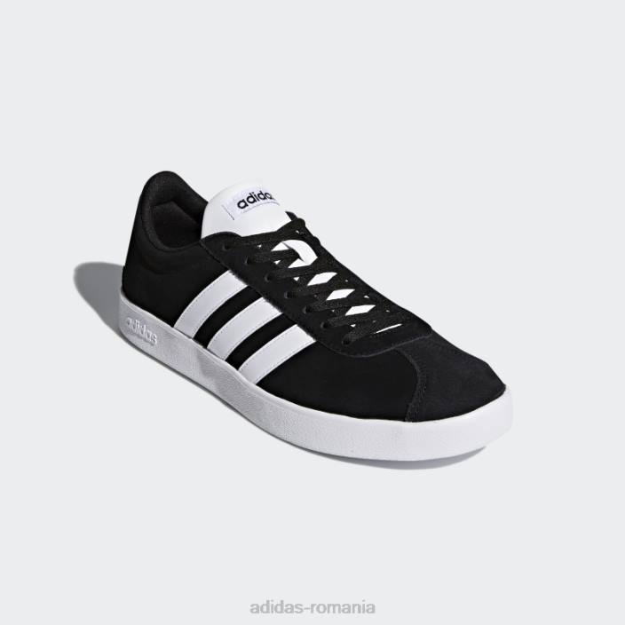 Adidas pantofi vl court 2.0 negri unisex alb negru 2JBN12229