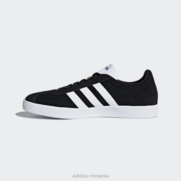 Adidas pantofi vl court 2.0 negri unisex alb negru 2JBN12229