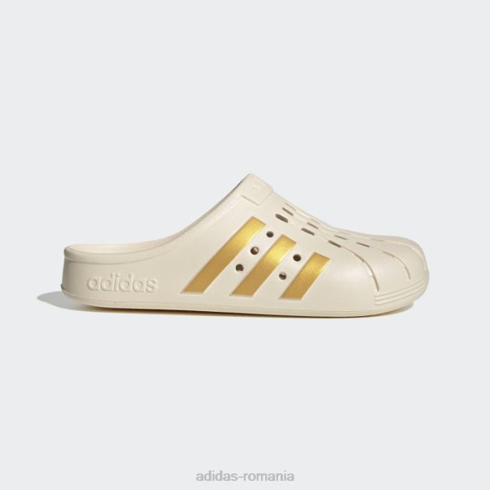 Adidas saboti adilette albi adidas unisex alb/auriu metalic 2JBN3864
