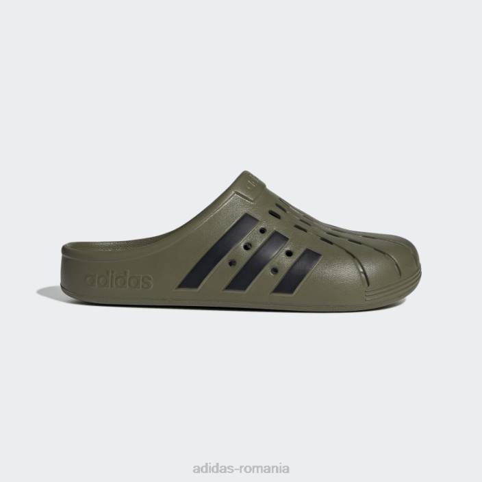 Adidas sabotii adilette de masline unisex măsliniu/negru 2JBN12880
