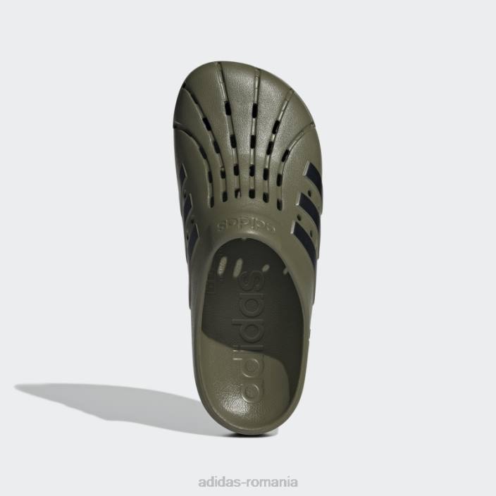 Adidas sabotii adilette de masline unisex măsliniu/negru 2JBN12880