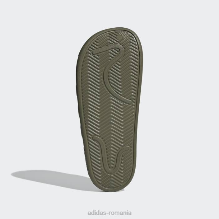Adidas sabotii adilette de masline unisex măsliniu/negru 2JBN12880